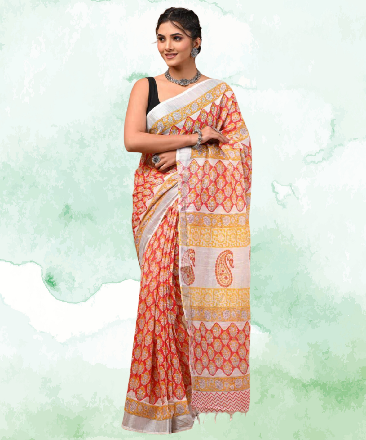 Linen Saree