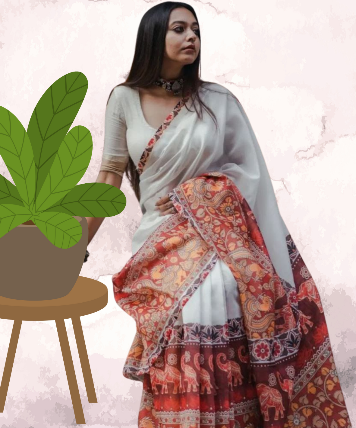 Linen Saree