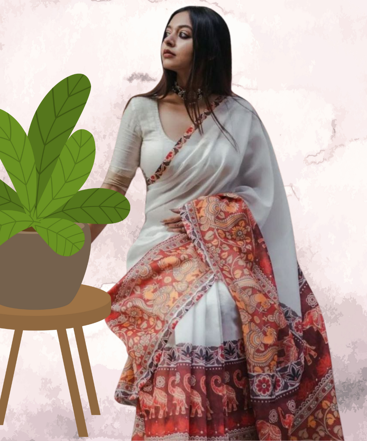 Linen Saree