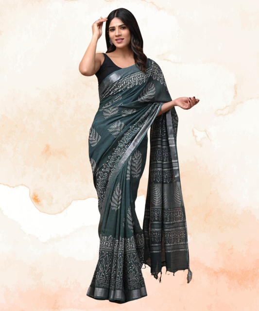 Linen Saree