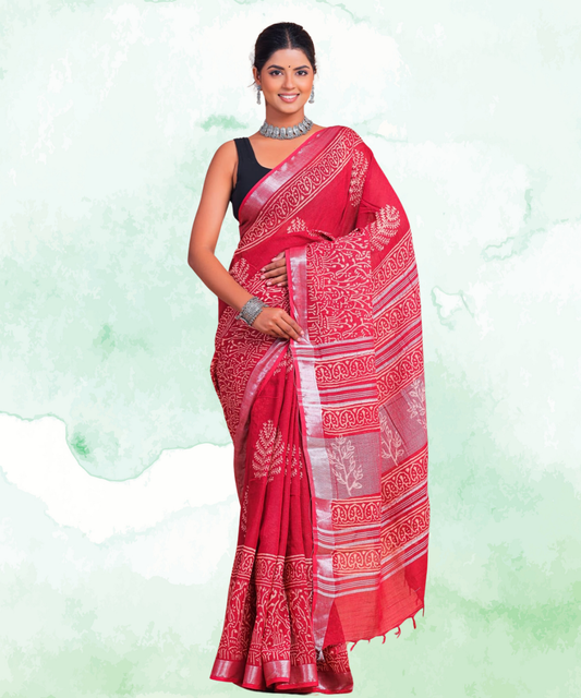 Linen Saree