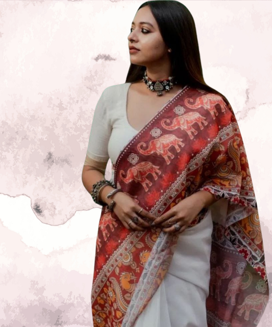 Linen Saree